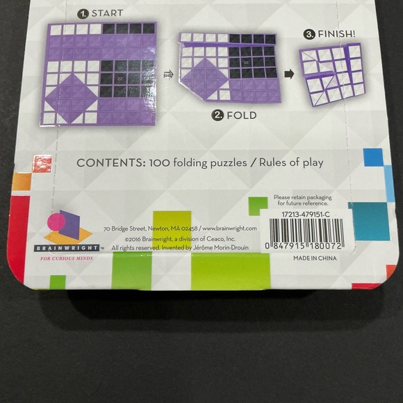 New Manifold Origami 100 Puzzle Game Paper Brainwright Sealed Gift Brain Teaser - Picture 3 of 6